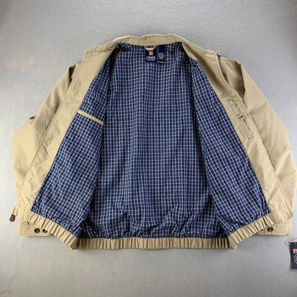 **SOLD**Chaps Jacket Mens XL Extra Large Tan Full Zip Casual Classic Fit - Picture 3 of 12